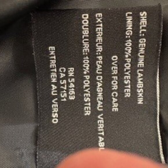 Cole Haan Black Lambskin Leather Jacket with gold accents XS. - Picture 5 of 5